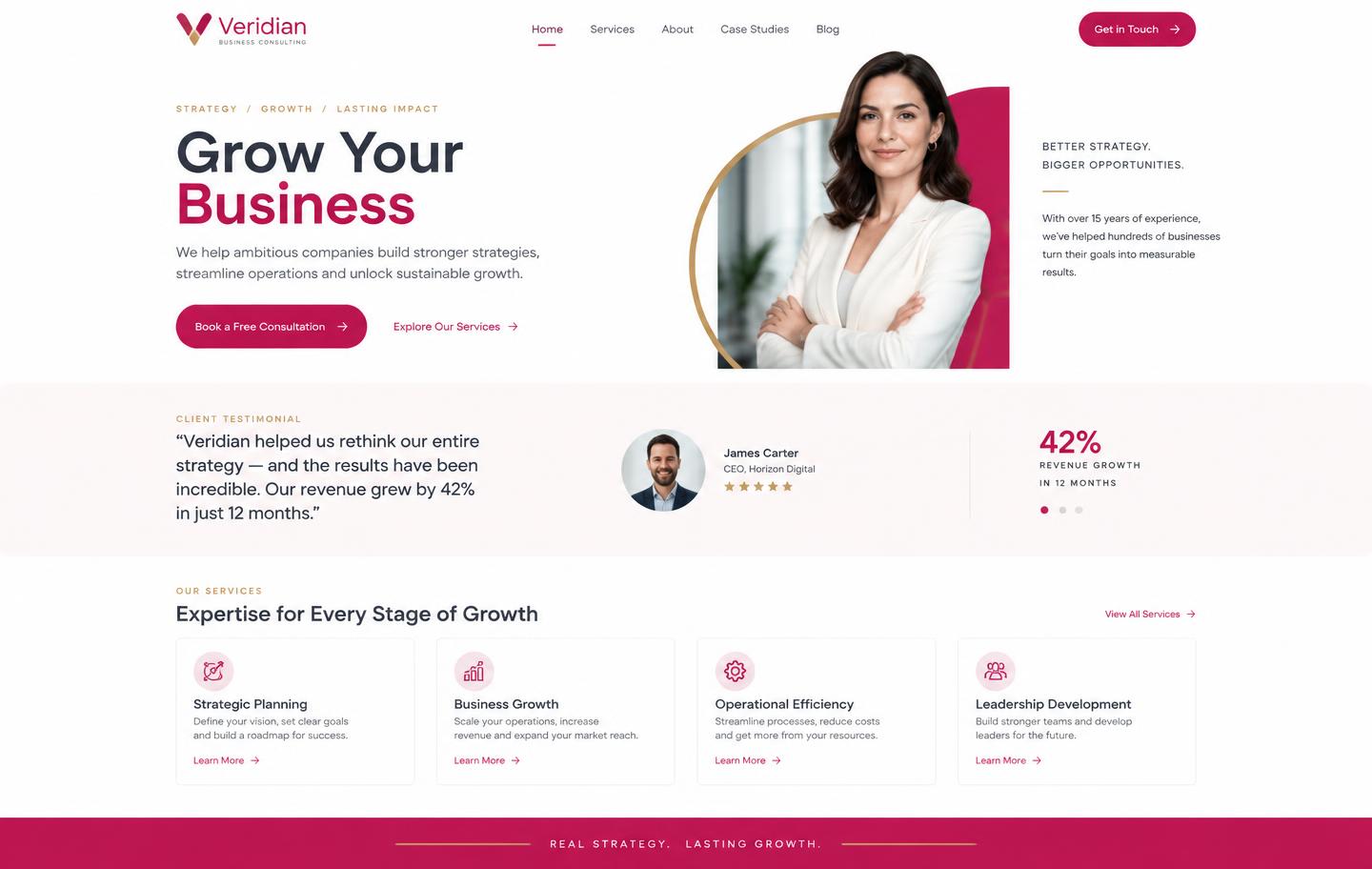 Al-Noor business consultant live demo website