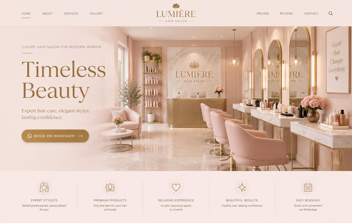Maison Éléganz luxury salon live demo website